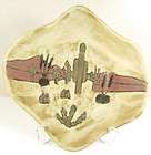 Mara Stoneware Mexico Cactus Desert Plate Art Pottery Dinnerware 