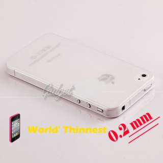 CLEAR EXTREME ULTRA THIN (0.2mm) CASE FOR iPHONE 4 4G  