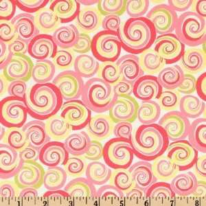  45 Wide Lily Pond Swirls Pink Fabric By The Yard Arts 