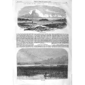  1858 VIEW SANDY LAKE MINNESOTA IOWA PRAIRIE AMERICA