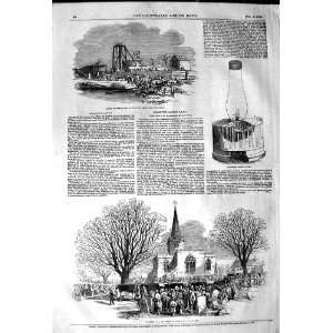  1849 MINING SAFETY LAMP FUNERAL PITMEN CHURCHYARD