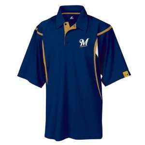  Milwaukee Brewers Zone Pinnacle Synthetic Polo Shirt 