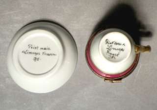 NEW Tea Cup & Saucer Box, No.132 Porcelain Limoges New  