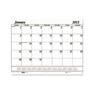 One Color Dated Monthly Desk Pad Calendar Refill, 22w x 17h, 2012 