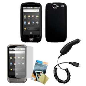   LCD Screen Guard / Protector & Car Charger for HTC Google Nexus One 1