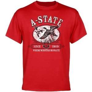   State Red Wolves Winners Migrate T Shirt   Red