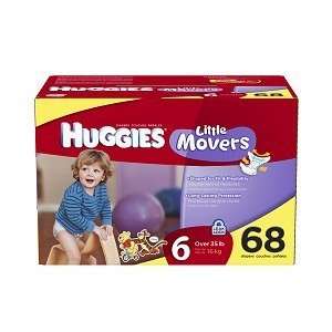  Huggies Little Movers Large Case Diapers Size 6 68ct 