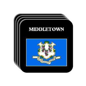  US State Flag   MIDDLETOWN, Connecticut (CT) Set of 4 Mini 
