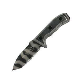  Microtech Currahee Tanto Knife with Serrated Tiger Camo 