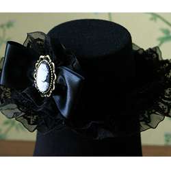 Moulin Rouge mini top Hat Burlesque goth Costume Cameo  
