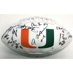  2010 Miami Hurricanes Team Signed Football Sports 
