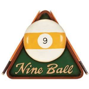  Vintage Wooden Sign   Nine Ball Toys & Games