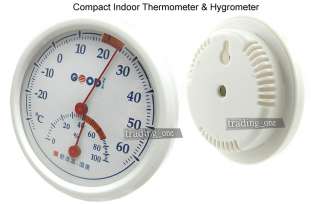 MINI INDOOR WALL HYGROMETER THERMOMETER WET HUMIDITY  