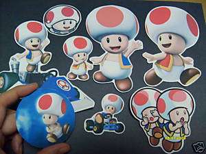SUPER MARIO STICKER LOT BIG STICKERS ALL TOAD ONLY  