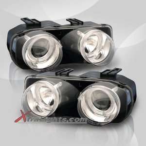  98 01 Acura Integra Halo Projector Headlights   Chrome 