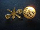 Vietnam War 2 US Metal Collar Badges U.S. Insignia + A