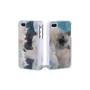  iPhone 4 Illusion Case   Kitties Type2 (White) Cell 