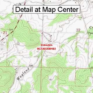   Topographic Quadrangle Map   Imboden, Arkansas (Folded/Waterproof