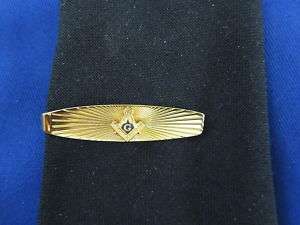 Masonic   Tie Bar Sunburst Blue Lodge Gift Boxed {NEW}  