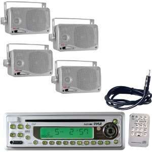 Package   PLCD10MR AM/FM MPX In Dash Marine CD/ Player w/Full Face 