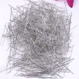 500P Silver Plate Flat Head Pin Jewelry Finding 50mm  