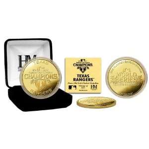 Texas Rangers 2011 AL Champs 24KT Gold Coin Sports 