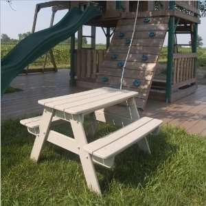  Pacific Blue Poly Wood Kid Picnic Table Furniture & Decor