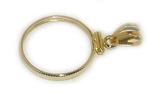 coin bezel gold filled 1/10 Isle of Man Cat coin (gold)  