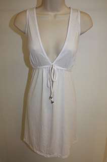 New J. Valdi Swimsuit Bikini Swimwear Cover Up Dress White  