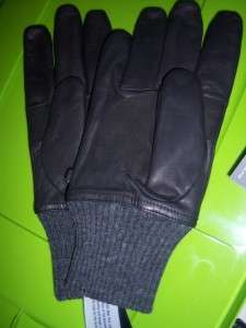 Mens Large Black Kenneth Cole Deerskin Leather gloves  