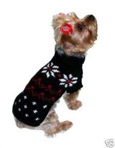 Dog Clothes Hand Knit Sweater Jack Frost size 10  
