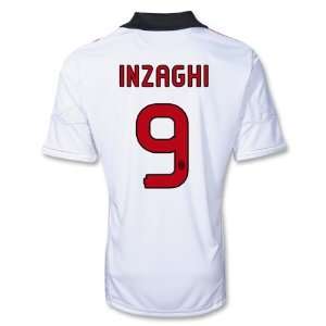 AC Milan 10/11 INZAGHI Away Soccer Jersey  Sports 