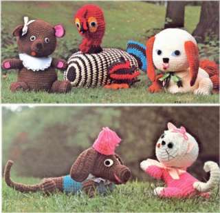 Vtg Cuddly Toys Crochet Pattern Rug Yarn Dolls Turkey+  