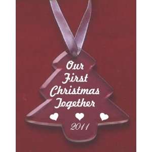  Our First Christmas Together 2011 Glass Tree Ornament 