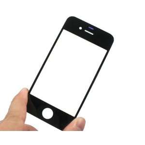    Black Front Screen Glass Lens for Apple iPhone 4G OS 4 Electronics