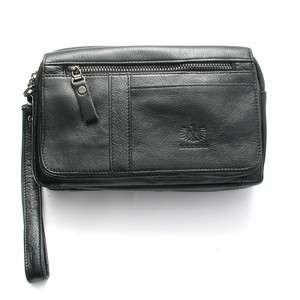 New Genuine Leather Man Clutch Luggage Wrist Hand Bag 094  