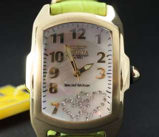 Invicta Womens Baby Lupah Love Edition II Crystal Accented Green 