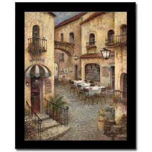  Bon Appetite Italian Villa Street Scene Framed Print