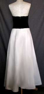 NWT Jessica McClintock Black Ivory Formal Gown Dress 6  