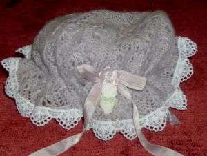 NWT Baby Beau & Belle Lavender Mohair Knit Hat Small  