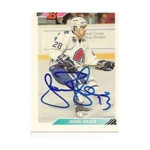  Jamie Baker Signed Quebec Nordiques 92 93 Bowman Card 