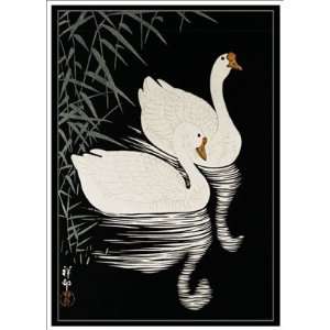Swans by Anonymous   4 x 2 7/8 inches   Magnet 