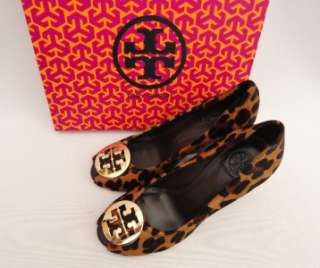 BN TORY BURCH Calf Hair Animal Print Leather Wedge Shoes UK6 39  ONLY 