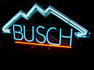 Vintage Busch Beer Neon Transformer Sign Everbrite Electric Signs INC 