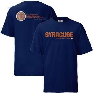 Nike Syracuse Orange Navy Blue Basketball Practice T shirt 