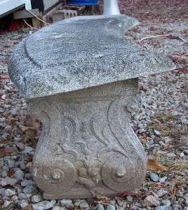 Antique Cement Limestone Curved Garden Bench Decor  