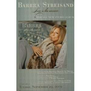  Barbra Streisand   Love Is The Answer   Promotional Poster 