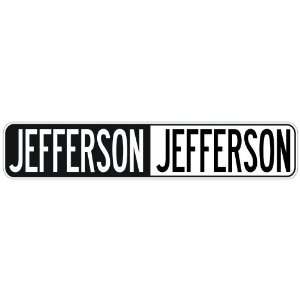   NEGATIVE JEFFERSON  STREET SIGN