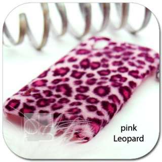 Pink Leopard Velvet Skin Case LG Optimus Black P970 / Sprint LG 