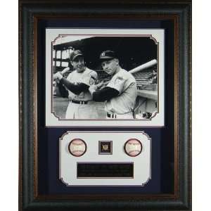 Joe DiMaggio and Mickey Mantle signed & framed.